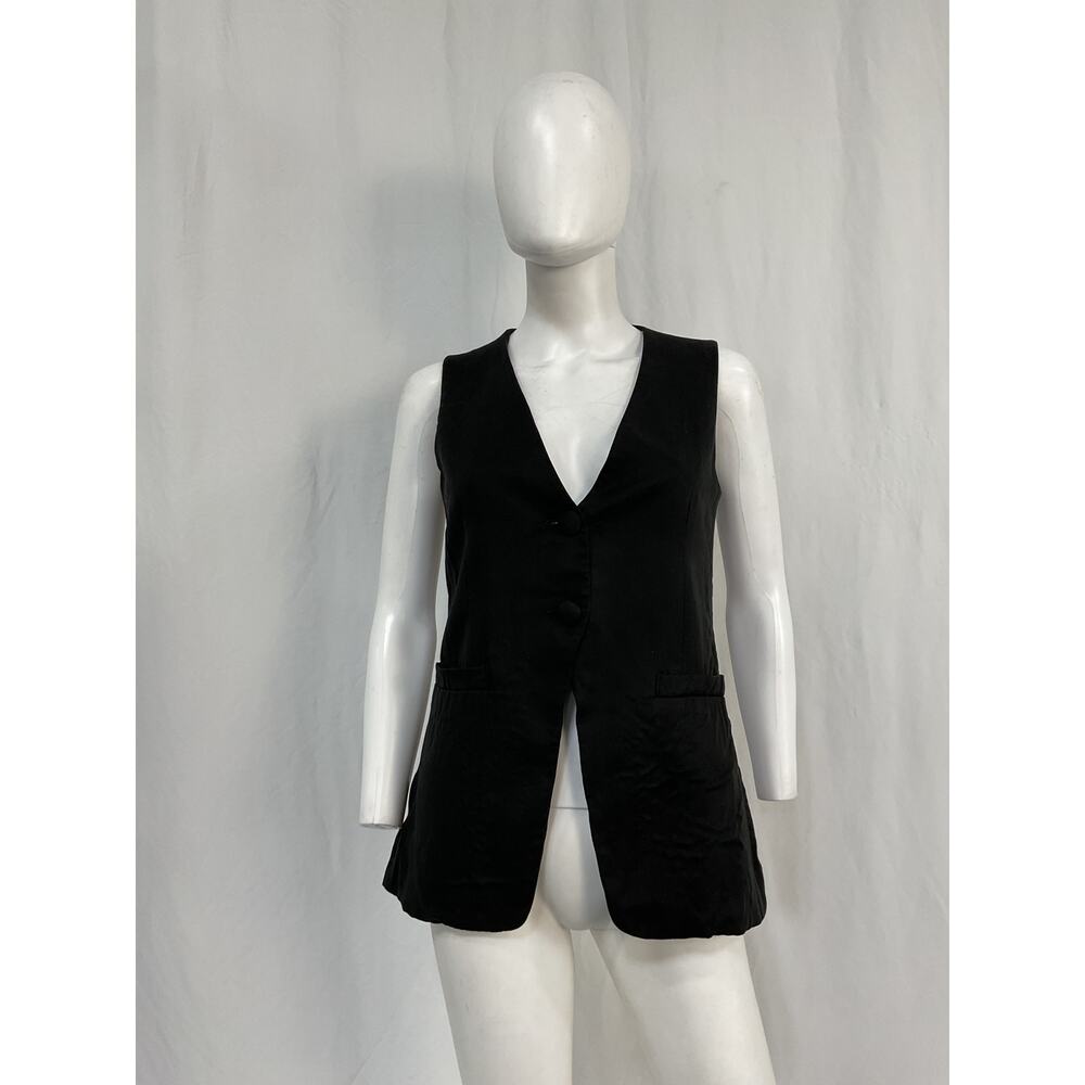 Reformation Black Sleeveless Tailored Vest